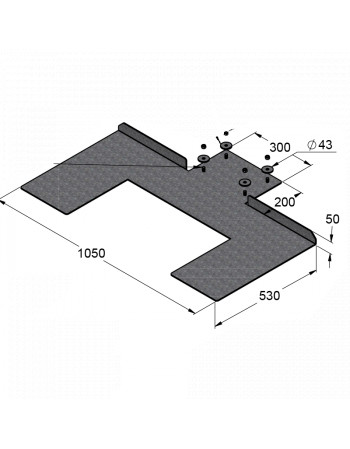 Support de fixation de poids de lestage béton PA