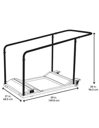 Chariot tables rondes diam. 152