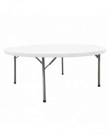 Table ronde pliante Ø 152 cm - couleur blanc