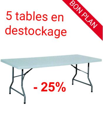 Table rectangulaire pliante Polyéthylène 200 x 90 cm