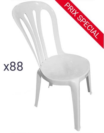 lot de 88 Chaises empilables Garrotxa - Blanches