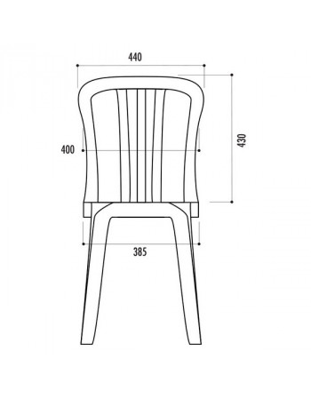 Chaise empilable Miami Bistrot Blanche dimensions 1