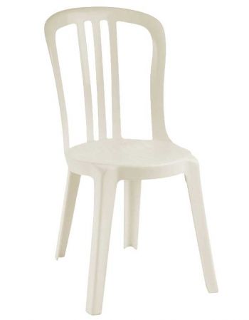 Chaise empilable Miami Bistrot blanc cassé