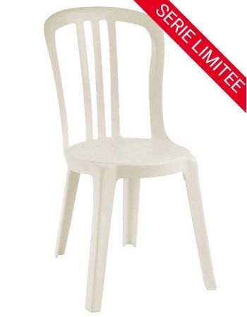 Chaise empilable Miami Bistrot - blanc cassé - série limitée